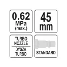 YATO Druckluft-Blaspistole Turbo 45 mm