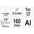 YATO Sandstrahlpistole mit Schlauch