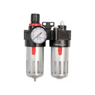   YATO Pneumatischer Luftfilter mit Druckregler und Fetttank 1/4" 90 cm3