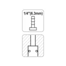 YATO Pneumatischer Schnellanschluss mit 1/4"-Schlauchende