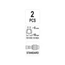 YATO Pneumatikschlauch-Schnellkupplungsmuffe mit 1/4" Rohrende 6 x 10 mm