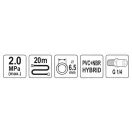 YATO Pneumatikschlauch 1/4" 6,5 mm 20 m 20 bar