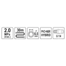 YATO Pneumatikschlauch 1/4" 6,5 mm x 30 m