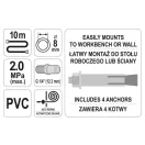 YATO Automatischer pneumatischer Schlauchaufroller 8 mm x 10 m