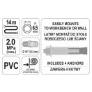 YATO Automatischer pneumatischer Schlauchaufroller 6,5 mm x 14 m