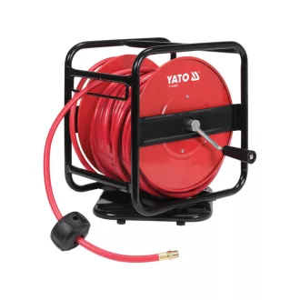   YATO Automatische pneumatische Schlauchtrommel 8 mm x 30 m, Metall