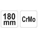 YATO Gebogener selbstsperrender Zange 180 mm CrMo