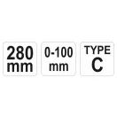 YATO C-geformte Selbstsichernde Zange 280 mm