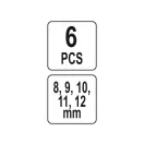 YATO Wasserhahnschlüsselsatz 6-teilig