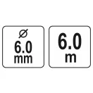 YATO Rohrreinigungsspirale kann an eine Bohrmaschine 6 m angeschlossen werden