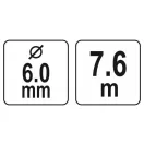 YATO Rohrreinigungsspirale kann an eine Bohrmaschine 7,6 m angeschlossen werden