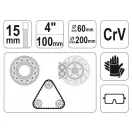 YATO Lagerabzieher 3 Krallen 100 mm