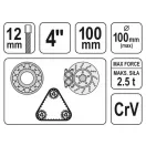 YATO Lagerabzieher 3 Krallen 100 mm CrV