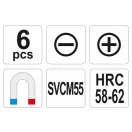 YATO Schraubendreher-Set 6-teilig SVCM55