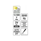 YATO Phasenfinder berührungslose Messung 12-1000 V isoliert