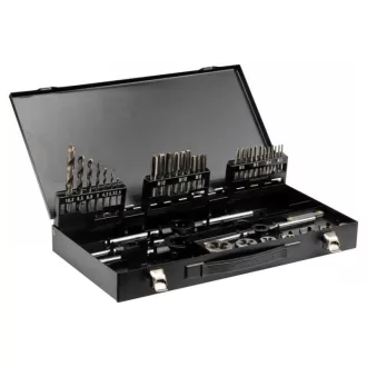   YATO Gewindebohrer und Schneidgarnitur (Hand) 44 Teile HSS M3-M12