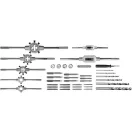 YATO Gewindebohrer und Schneidgarnitur (Hand) 44 Teile HSS M3-M12