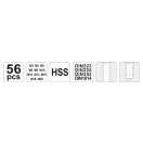 YATO Gewindebohrer- und Schneidset (Hand) 56-teilig HSS M3-M20