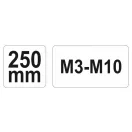 YATO Gewindebohrer mit Ratsche M3-M10 250 mm