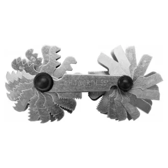   YATO Gewindelehre 52 Blätter Metrisch 0,25-6,0 mm 60° und Whitworth 4-62 mm 55°