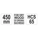 YATO Sägeblatt für trockenes Holz 450 mm