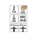 YATO Forstner- und Zapfenbohrer-Set 2-teilig 30 mm