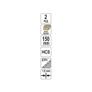 YATO Säbelsägeblatt für Holz 150/1,0 mm 6 TPI HCS (2 Stück)