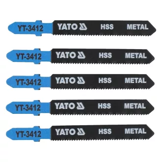   YATO Dekupiersägeblatt für Metall T-Schaft 21TPI 75/1,0 mm HSS (5 Stück)