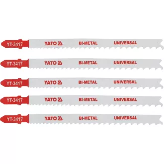   YATO Stichsägeblatt 10TPI 130 mm universale T-Schaft Bimetall (5 Stück)