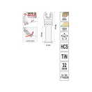 YATO Sägeblatt für Multifunktionsmaschine 32 mm HCS-TiN