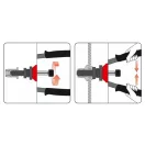 YATO Nietmutternschlüssel 360 mm M3, M4, M5, M6, M8, M10, M12