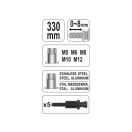 YATO Nietzangen-Set mit Hebel 330 mm (M5-M6-M8-M10-M12)