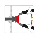 YATO Manueller Nietmutternschlüssel M3-M6 200 mm