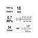 YATO Pneumatischer Blindnietgerät 1/4", 0,7 MPa, 54 l/min