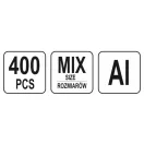 YATO Aluminium-Popniet-Set 400-tlg