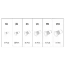 YATO Aluminium-Nietmuttern-Set 150-teilig M3-M10