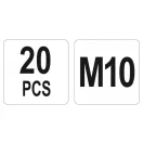 YATO Stahlnietmutter M10 (20 Stück)