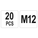 YATO Stahlnietmutter M12 (20 Stück)