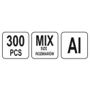 YATO Nietmuttern-Set aus Aluminium und Stahl, 300-teilig