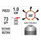 YATO Gasbrennerpistole Piezo 1kW 1000°C