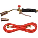 YATO Gasbrenner 8 kW mit 2 Ersatzköpfen, 1,5 m Schlauch (Brenner)