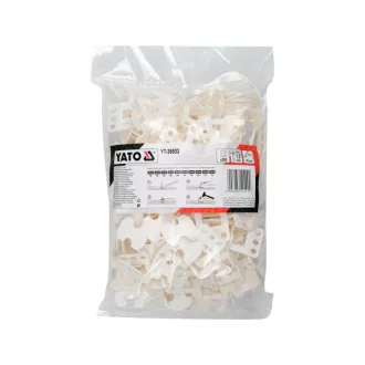   YATO Fliesenausgleichssystem 1 mm Keil + Distanzhalter (200 Stück)