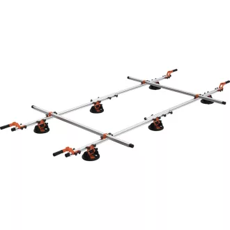 YATO Plattenheber-Rahmen mit 6 Saugnäpfen