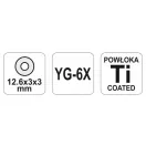 YATO Fliesenschneider-Rad 12,6 x 3 x 3 mm (für YT-3703 Fliesenschneider)