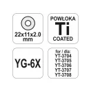 YATO Ersatzschneidrad 22 x 11 x 2 mm für Fliesenschneider YT-3705, YT-3706, YT-3707, YT-3708