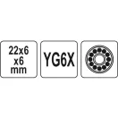 YATO Fliesenrad 22 x 6 x 6 mm