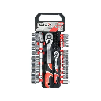 YATO Steckschlüsselsatz 51-teilig 1/2", 1/4" CrV