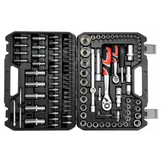 YATO Steckschlüsselsatz 108-teilig 1/4", 1/2" CrV