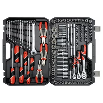   YATO Werkzeugsatz 129 Teile 1/4", 3/8", 1/2" CrV CrMo