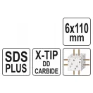 YATO Steinbohrer 6 x 110/50 mm Vierkant SDS-Plus